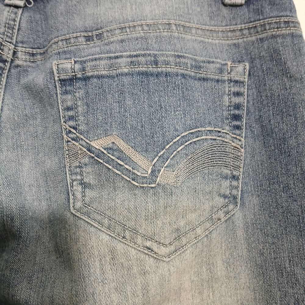 Nine West West End Fit Crop Women 12 Blue Cuffed Mid Rise Jeans - Picture 6 of 13